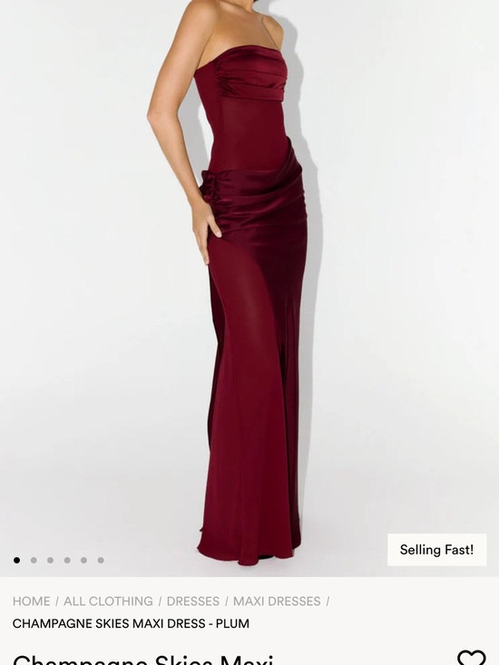 Peppermayo Dresses & Skirts - Peppermayo Burgundy Strapless Maxi Dress
